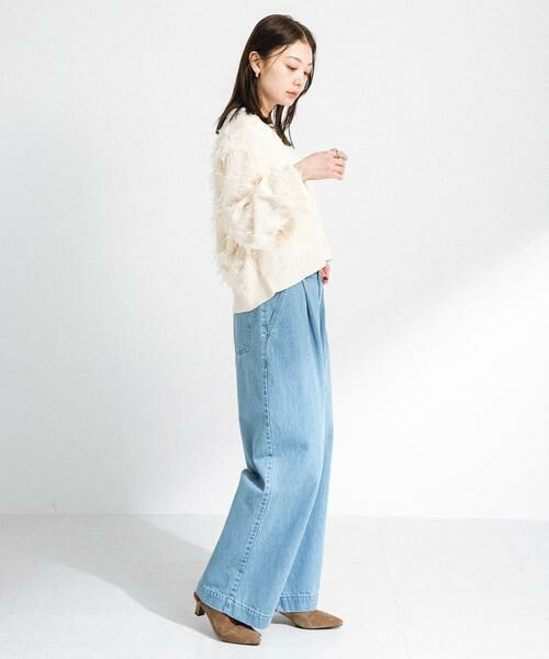 Sonny Label / サニーレーベル カーディガン・ボレロ | フェザーフリンジニットカーディガン | 詳細19