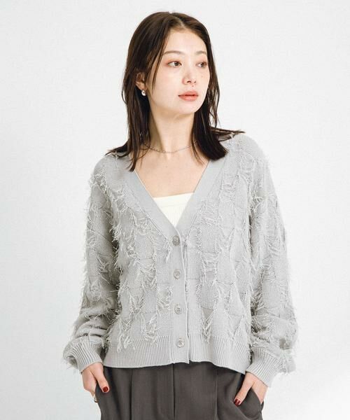 Sonny Label / サニーレーベル カーディガン・ボレロ | フェザーフリンジニットカーディガン | 詳細26