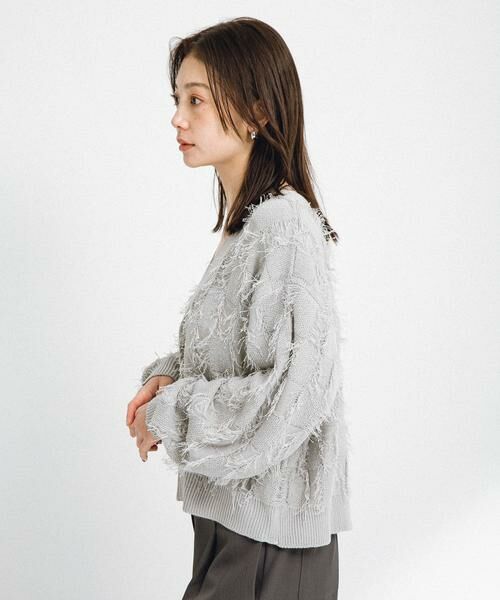 Sonny Label / サニーレーベル カーディガン・ボレロ | フェザーフリンジニットカーディガン | 詳細27