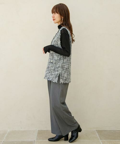 Sonny Label / サニーレーベル ベスト | 『WEB/一部店舗限定』ツイードVネックベスト | 詳細6