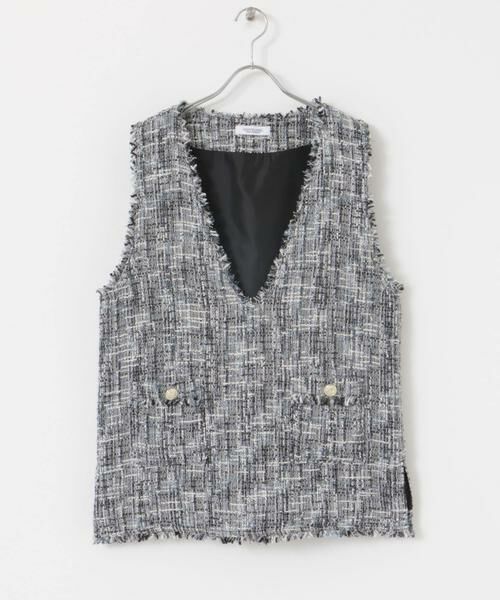 Sonny Label / サニーレーベル ベスト | 『WEB/一部店舗限定』ツイードVネックベスト | 詳細8