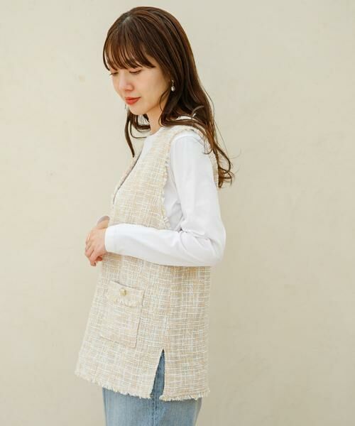 Sonny Label / サニーレーベル ベスト | 『WEB/一部店舗限定』ツイードVネックベスト | 詳細16