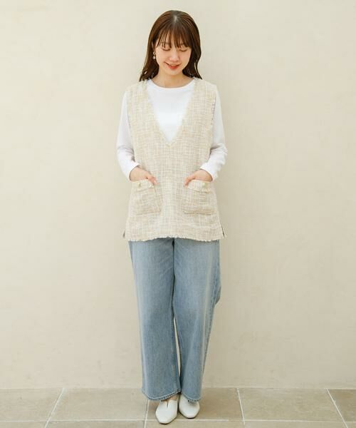 Sonny Label / サニーレーベル ベスト | 『WEB/一部店舗限定』ツイードVネックベスト | 詳細18