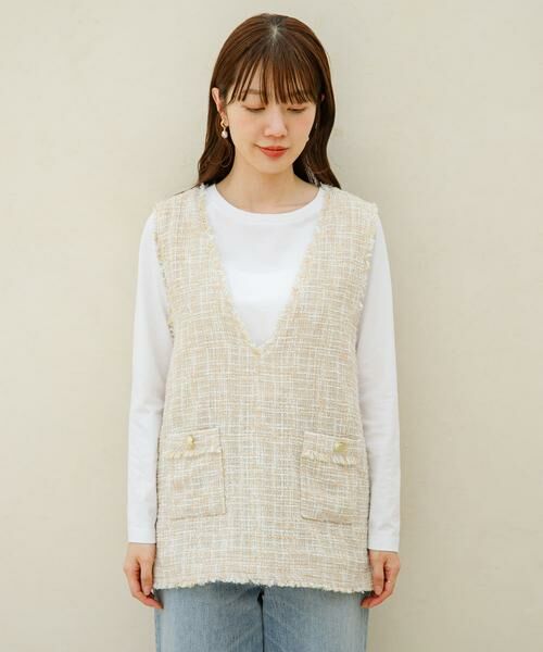 Sonny Label / サニーレーベル ベスト | 『WEB/一部店舗限定』ツイードVネックベスト | 詳細21