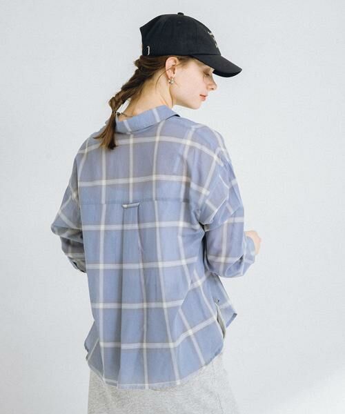 Sonny Label / サニーレーベル シャツ・ブラウス | シアーチェックシャツ | 詳細6