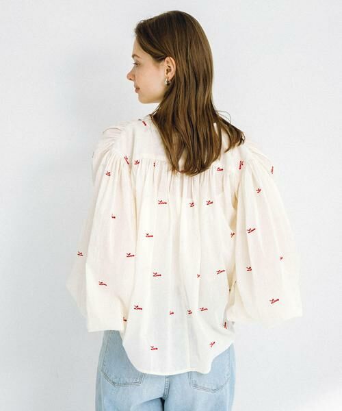 Sonny Label / サニーレーベル シャツ・ブラウス | Love embroideryブラウス | 詳細4