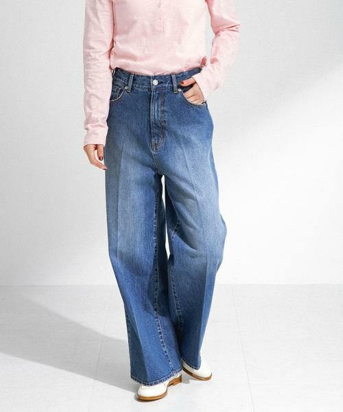 Sonny Label / サニーレーベル デニムパンツ | 『34サイズ/低身長向けも展開』センタープレスストレートデニム | 詳細1