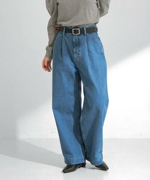 Sonny Label / サニーレーベル デニムパンツ | 『34サイズ/低身長向けも展開』タックデニム | 詳細1