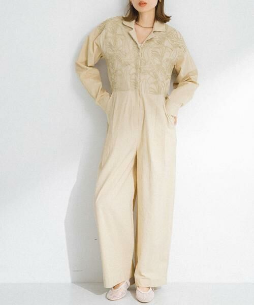 Sonny Label/サニーレーベル エンブロイダリーオールインワン ベージュ 38 Sonny Label/サニーレーベル エンブロイダリーオールインワン ベージュ 38