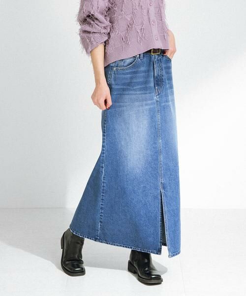 Sonny Label / サニーレーベル スカート | Aラインデニムスカート(インディゴブルー)