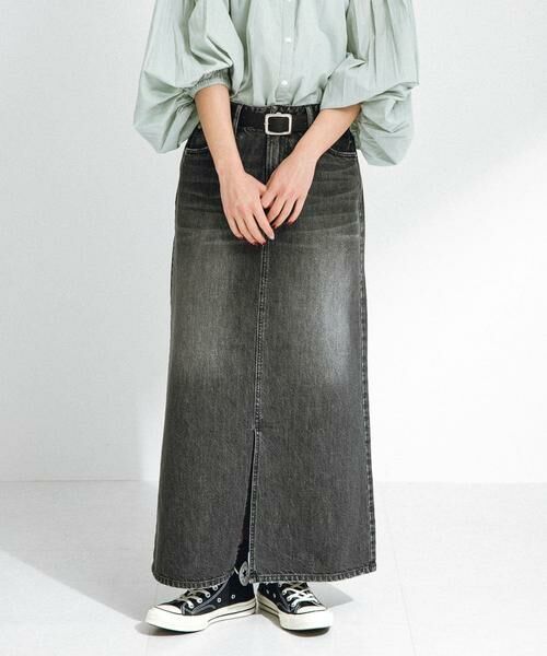 Sonny Label/サニーレーベル Aラインデニムスカート ブラック 38 Sonny Label/サニーレーベル Aラインデニムスカート ブラック 38