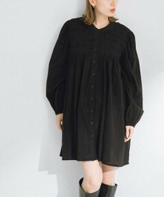 Sonny Label / サニーレーベル ワンピース | コットンギャザーチュニックブラウスミニワンピース