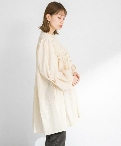 Sonny Label / サニーレーベル ワンピース | コットンギャザーチュニックブラウスミニワンピース | 詳細3