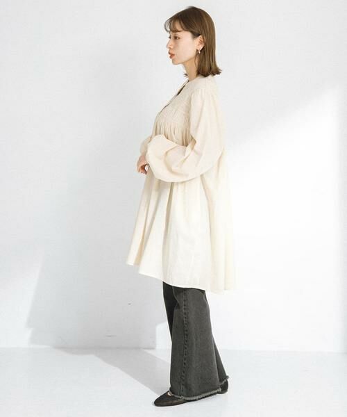 Sonny Label / サニーレーベル ワンピース | コットンギャザーチュニックブラウスミニワンピース | 詳細6