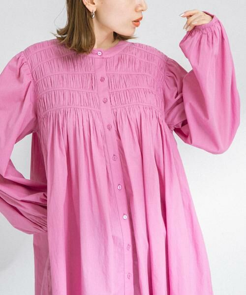 Sonny Label / サニーレーベル ワンピース | コットンギャザーチュニックブラウスミニワンピース | 詳細10