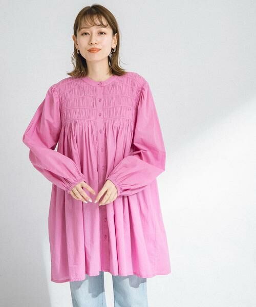 Sonny Label / サニーレーベル ワンピース | コットンギャザーチュニックブラウスミニワンピース | 詳細11