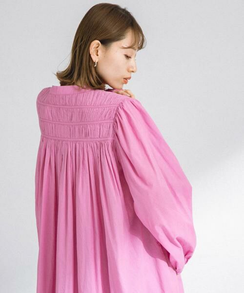 Sonny Label / サニーレーベル ワンピース | コットンギャザーチュニックブラウスミニワンピース | 詳細12