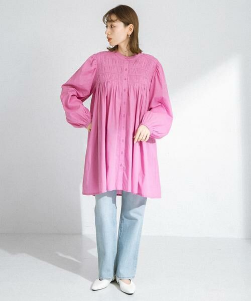 Sonny Label / サニーレーベル ワンピース | コットンギャザーチュニックブラウスミニワンピース | 詳細14