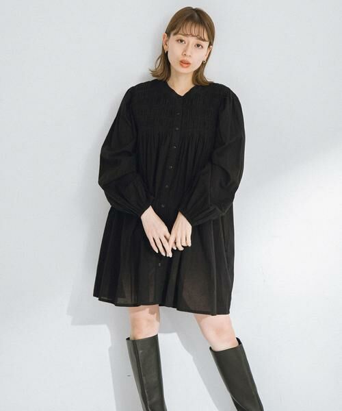 Sonny Label / サニーレーベル ワンピース | コットンギャザーチュニックブラウスミニワンピース | 詳細26