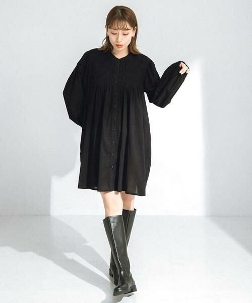 Sonny Label / サニーレーベル ワンピース | コットンギャザーチュニックブラウスミニワンピース | 詳細27