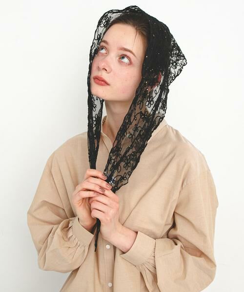 Sonny Label / サニーレーベル マフラー・ショール・スヌード・ストール | チュールエンブロイダリーストール | 詳細11