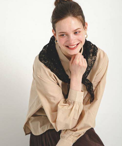 Sonny Label / サニーレーベル マフラー・ショール・スヌード・ストール | チュールエンブロイダリーストール | 詳細12