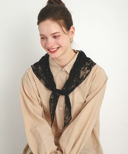 Sonny Label / サニーレーベル マフラー・ショール・スヌード・ストール | チュールエンブロイダリーストール | 詳細13