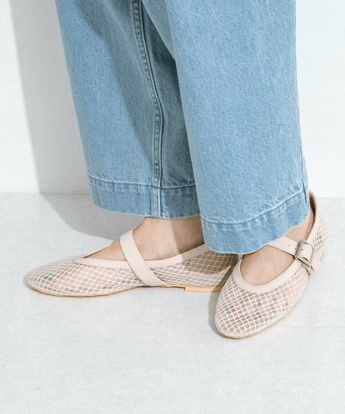 Sonny Label/サニーレーベル メッシュストラップフラットシューズ アイボリー M Sonny Label/サニーレーベル メッシュストラップフラットシューズ アイボリー M