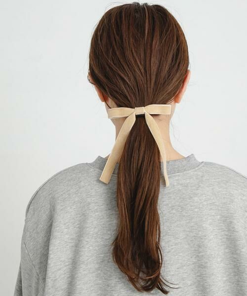 Sonny Label/サニーレーベル ベロアリボンヘアゴム オフホワイト one