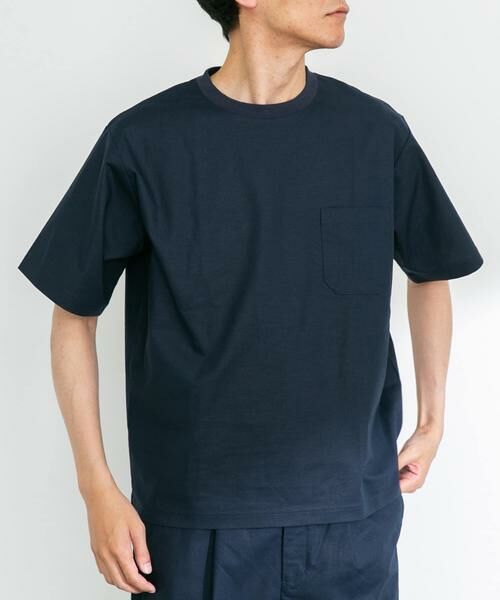 Sonny Label / サニーレーベル Tシャツ | 『接触冷感/イージーケア』リネン混ショートスリーブTシャツ | 詳細2
