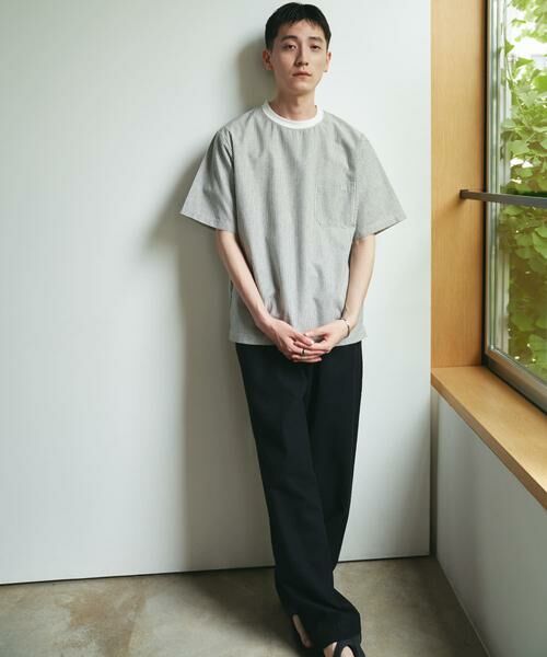 Sonny Label / サニーレーベル Tシャツ | 『接触冷感/イージーケア』リネン混ショートスリーブTシャツ | 詳細12