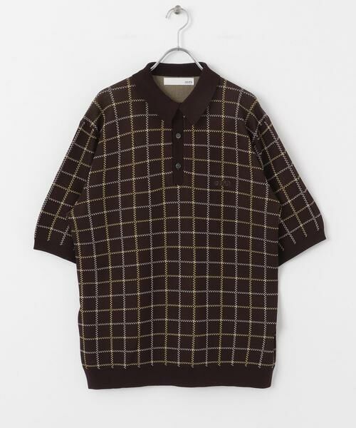 Sonny Label / サニーレーベル ニット・セーター | OOPSチェック柄ニットポロシャツ | 詳細10