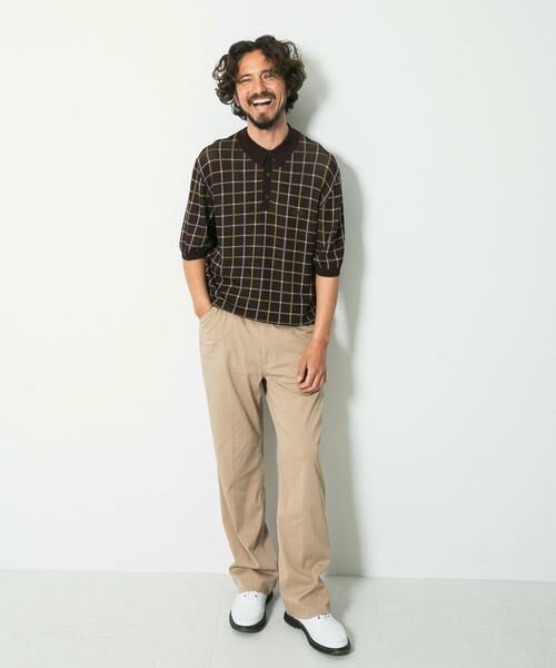 Sonny Label / サニーレーベル ニット・セーター | OOPSチェック柄ニットポロシャツ | 詳細2