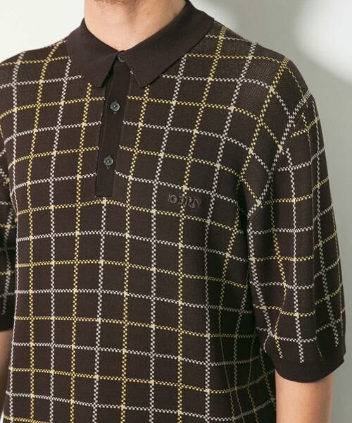 Sonny Label / サニーレーベル ニット・セーター | OOPSチェック柄ニットポロシャツ | 詳細6