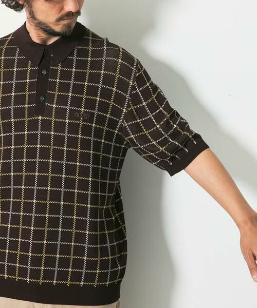 Sonny Label / サニーレーベル ニット・セーター | OOPSチェック柄ニットポロシャツ | 詳細7