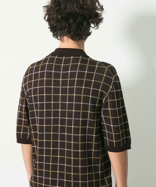 Sonny Label / サニーレーベル ニット・セーター | OOPSチェック柄ニットポロシャツ | 詳細9