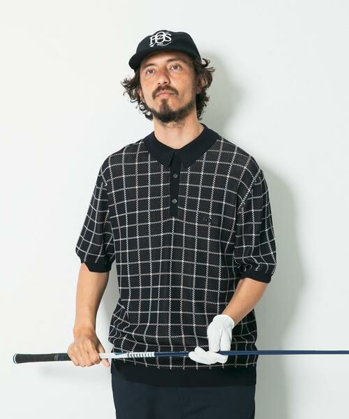 Sonny Label / サニーレーベル ニット・セーター | OOPSチェック柄ニットポロシャツ | 詳細13