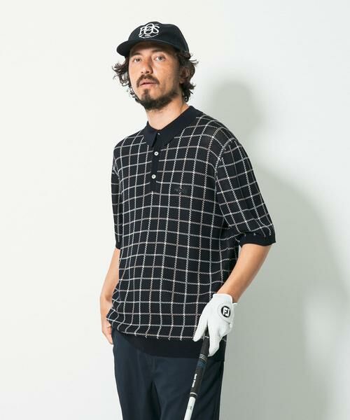 Sonny Label / サニーレーベル ニット・セーター | OOPSチェック柄ニットポロシャツ | 詳細14