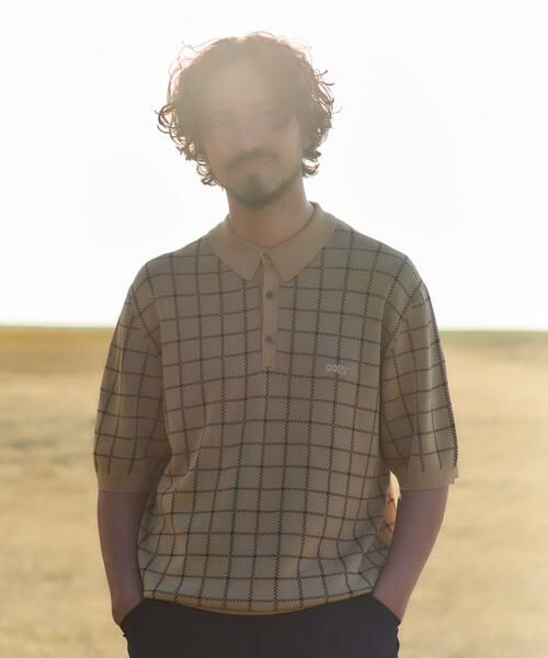 Sonny Label / サニーレーベル ニット・セーター | OOPSチェック柄ニットポロシャツ | 詳細24