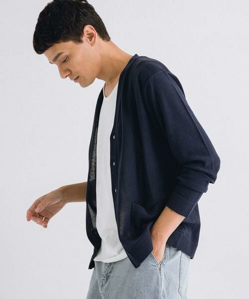 Sonny Label / サニーレーベル カーディガン・ボレロ | リネン混ニットカーディガン | 詳細2