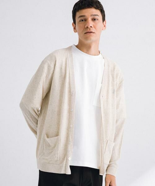 Sonny Label / サニーレーベル カーディガン・ボレロ | リネン混ニットカーディガン(ナチュラル)