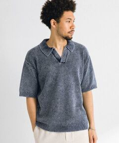 Sonny Label / サニーレーベル ポロシャツ | インディゴパイルスキッパーポロシャツ