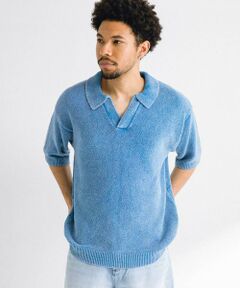 Sonny Label / サニーレーベル ポロシャツ | インディゴパイルスキッパーポロシャツ