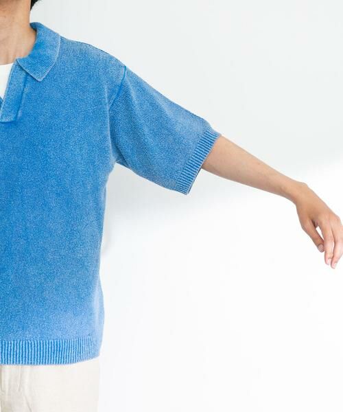 Sonny Label / サニーレーベル ポロシャツ | インディゴパイルスキッパーポロシャツ | 詳細23