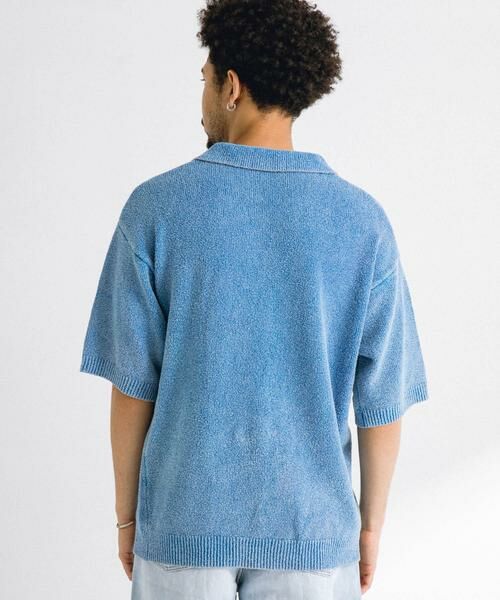 Sonny Label / サニーレーベル ポロシャツ | インディゴパイルスキッパーポロシャツ | 詳細14