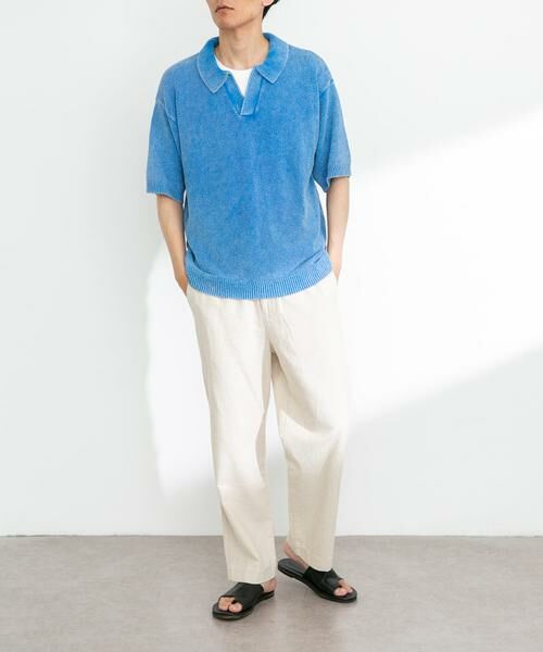 Sonny Label / サニーレーベル ポロシャツ | インディゴパイルスキッパーポロシャツ | 詳細17