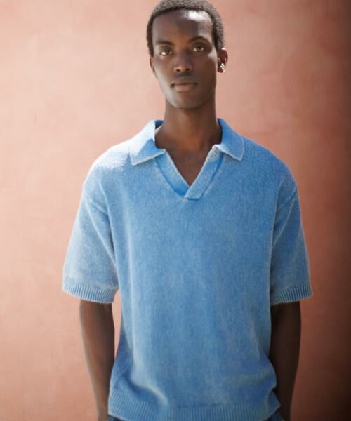 Sonny Label / サニーレーベル ポロシャツ | インディゴパイルスキッパーポロシャツ | 詳細18