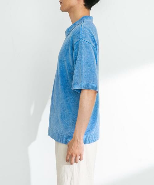 Sonny Label / サニーレーベル ポロシャツ | インディゴパイルスキッパーポロシャツ | 詳細21