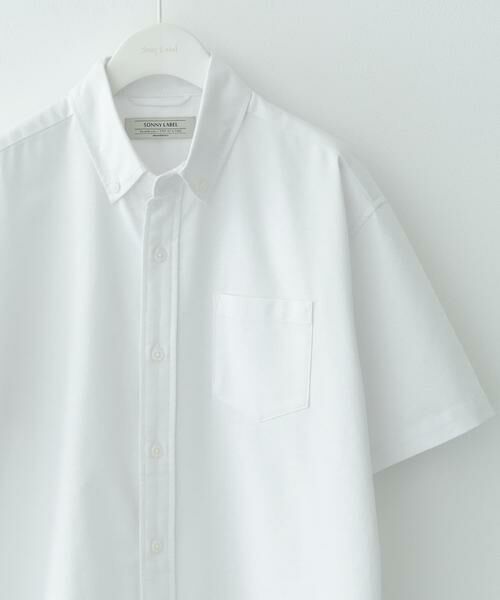 Sonny Label/サニーレーベル 抗菌オックスボタンダウン半袖シャツ ホワイト L Sonny Label/サニーレーベル 抗菌オックスボタンダウン半袖シャツ ホワイト L