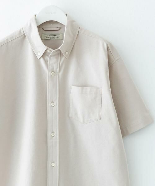 Sonny Label/サニーレーベル 抗菌オックスボタンダウン半袖シャツ グレー XL Sonny Label/サニーレーベル 抗菌オックスボタンダウン半袖シャツ グレー XL